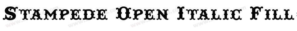 Stampede Open Italic Fill字体转换